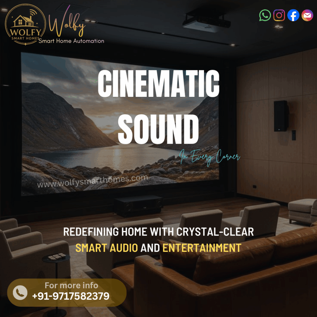 Smart speakers installed for home entertainment and multi-room audio
