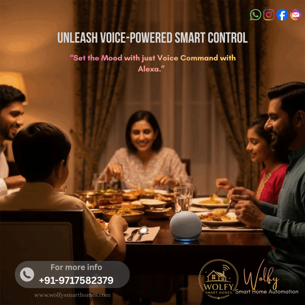 voice-powered smart control in a modern living room