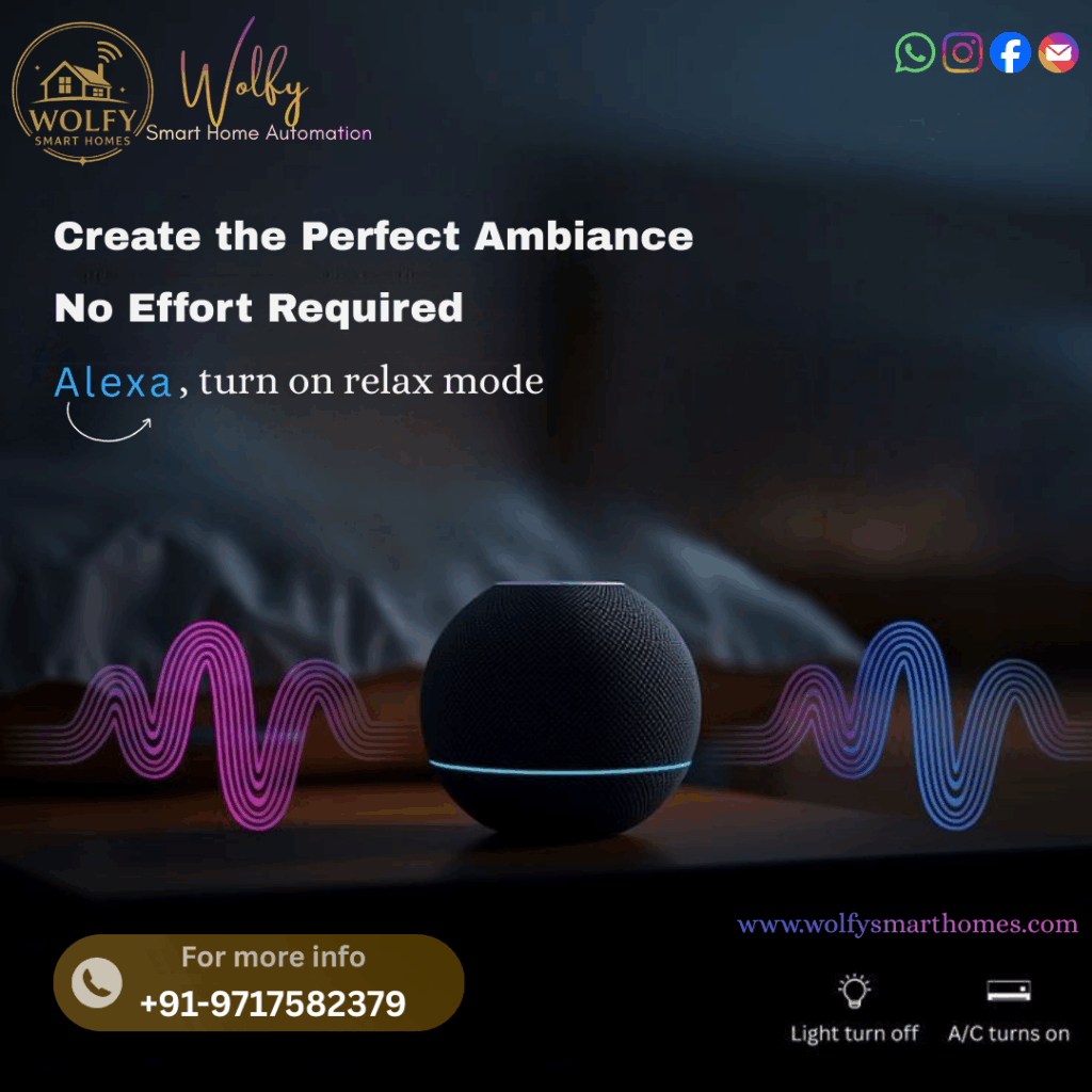 Wolfy smart home automation to control home appliances with voice commands.