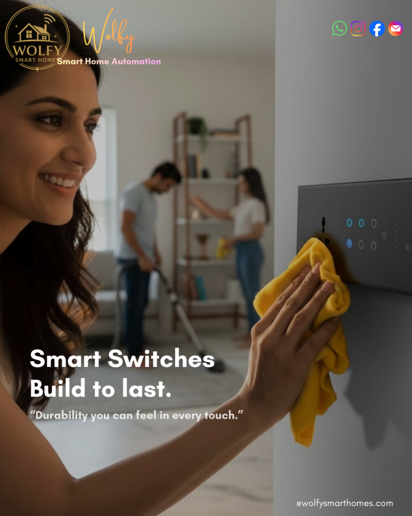 Wolfy smart switch longevity in a modern living room setup
