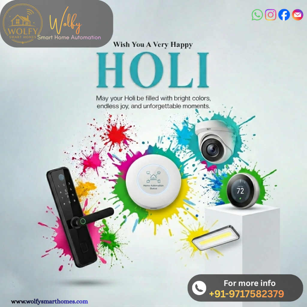 Wolfy smart home automation setups for a secure Holi 2026 in a modern Indian home