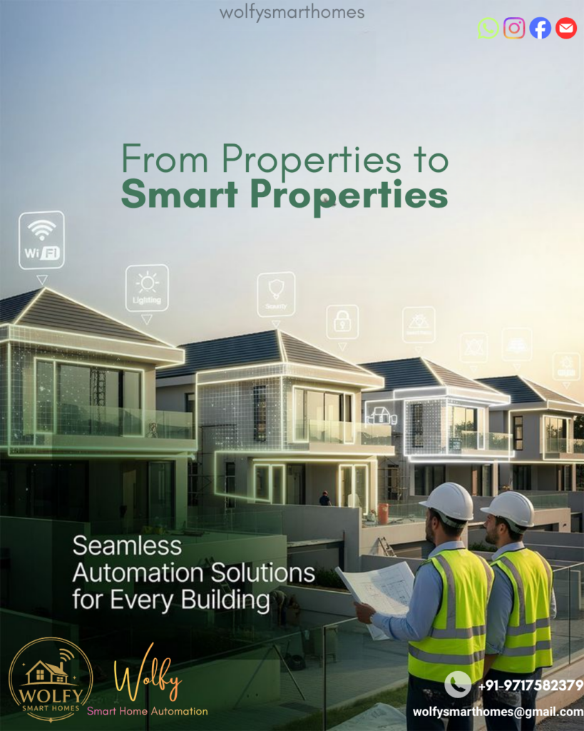 modern smart home with automated lighting and devices