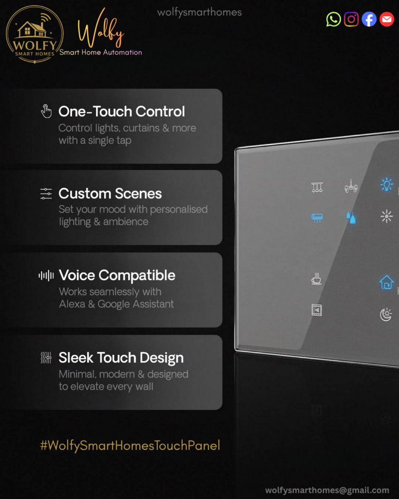 Wolfy Smart Homes Touch Panel for smart home automation