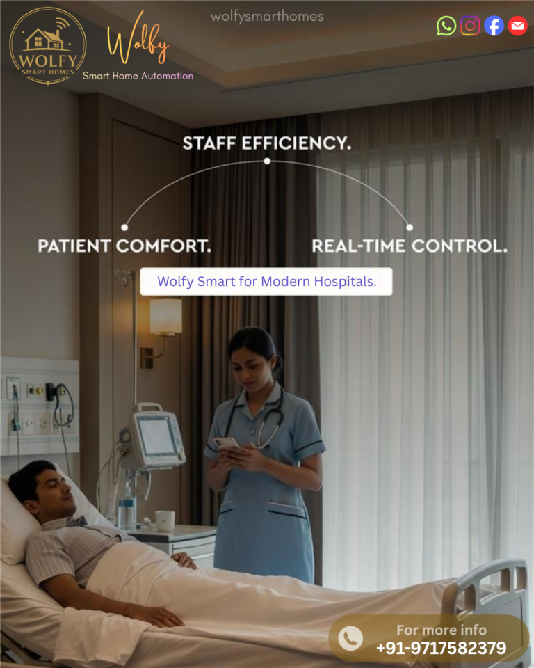 smart hospital automation room with automated lighting